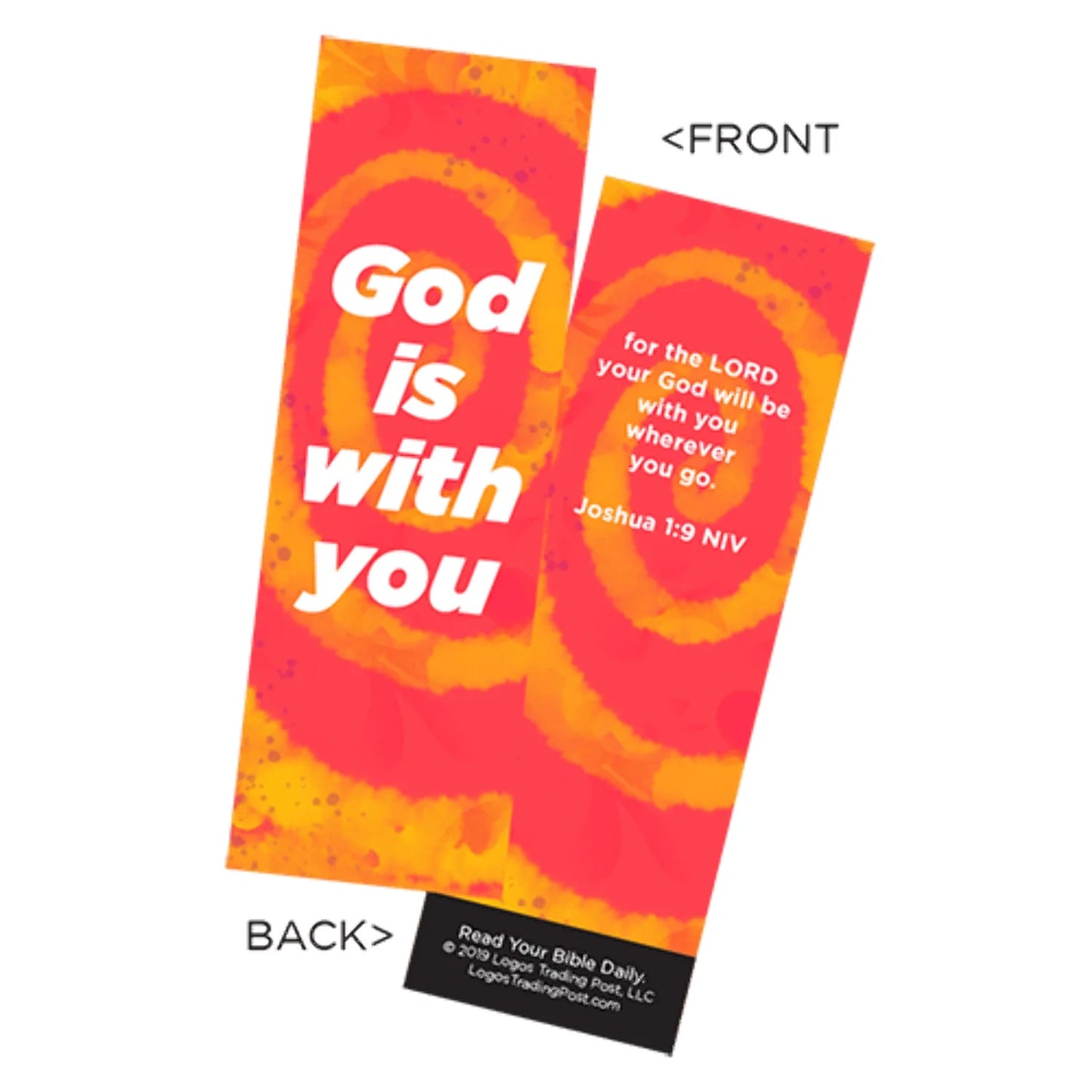 Children's Christian Bookmarks - "God Is with You" (Joshua 1:9) - Pack of 25