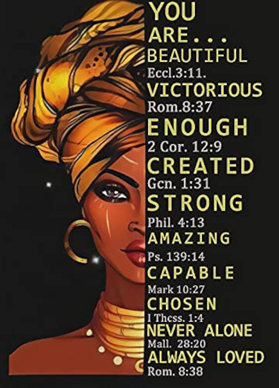 African American Women Inspirational Wall Art - Motivational Office Canvas Print Framed for Bathroom Bedroom Home Wall Decor -12"X16"