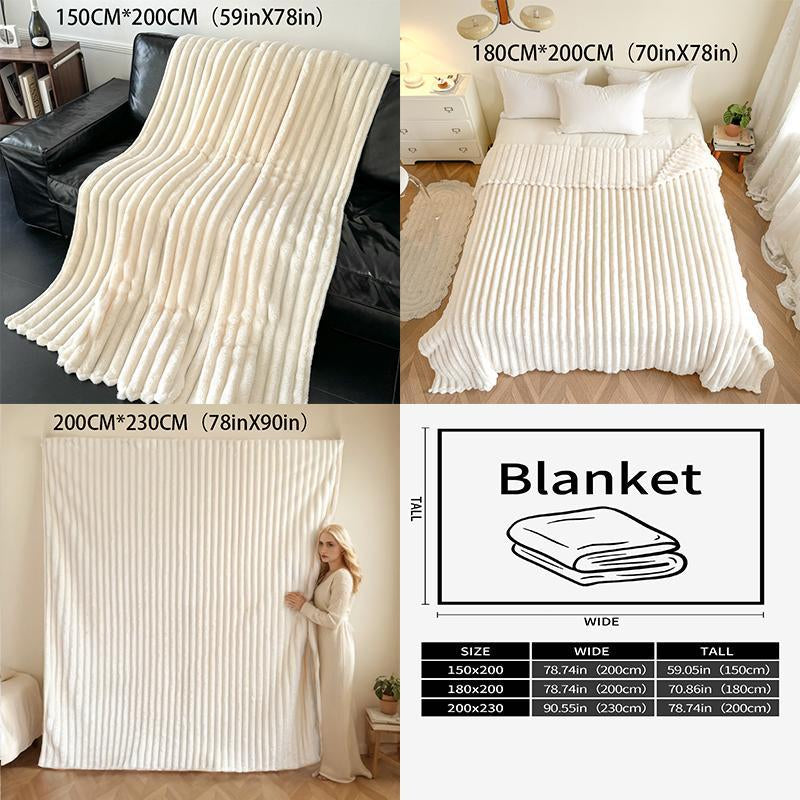 Solid Color Flannel Throw Blanket, 1 Count - Soft and Comfortable Bedding Accessory for Home, Bedroom, Sofa, and Couch