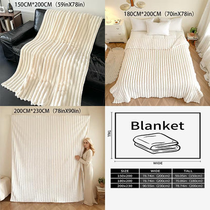 Solid Color Flannel Throw Blanket, 1 Count - Soft and Comfortable Bedding Accessory for Home, Bedroom, Sofa, and Couch